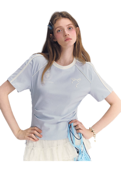 Embroidered Crop T-shirt