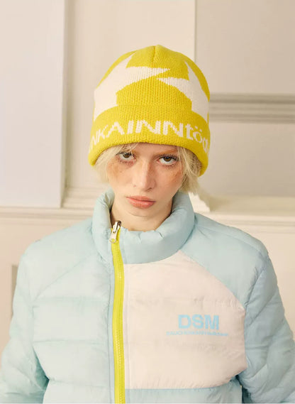 Jacquard Star Folded-Brim Beanie