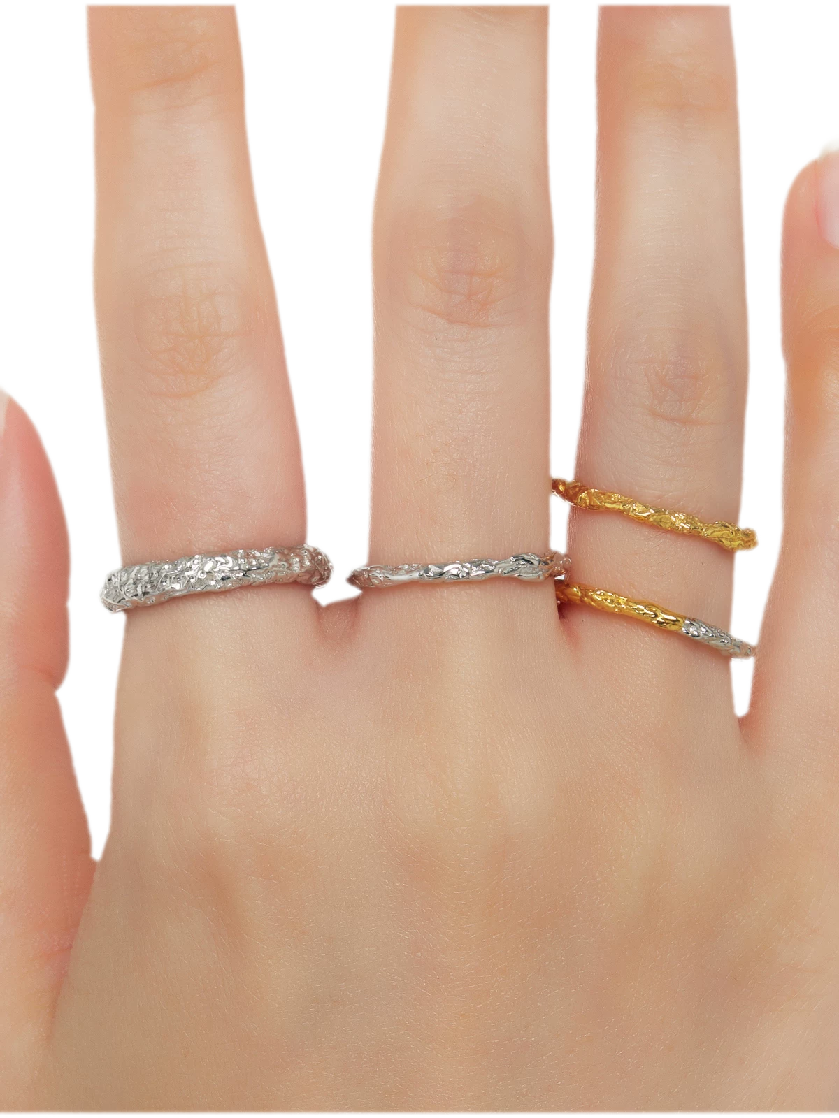 Braided Silver Band Ring