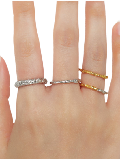 Braided Silver Band Ring