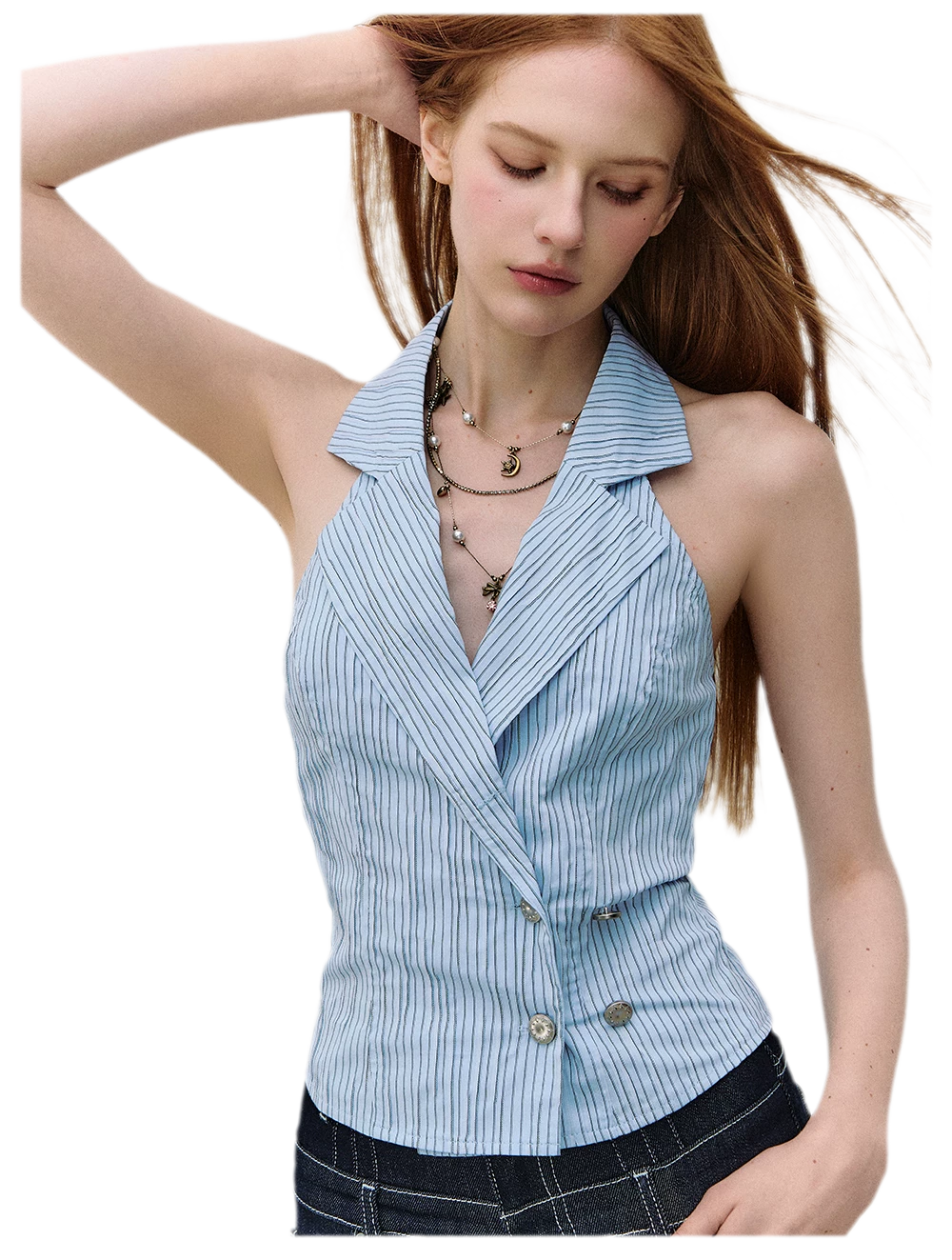 Striped Halter Vest