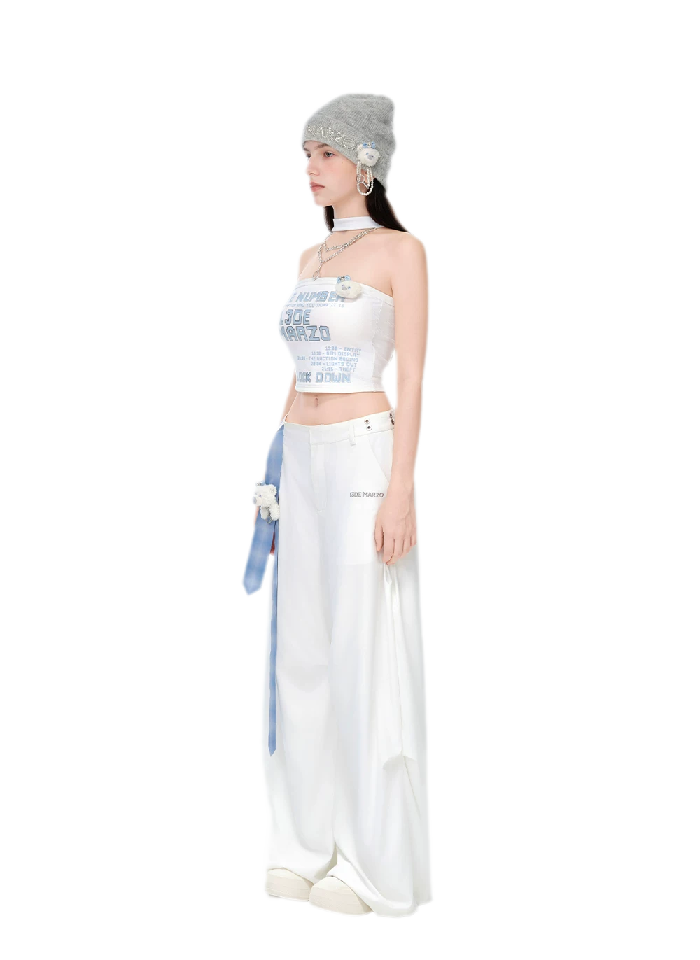 Silver Chain Bustier Top