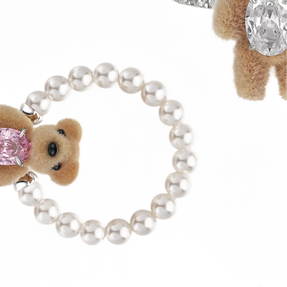 Velvet Mini Bear Pearl Ring