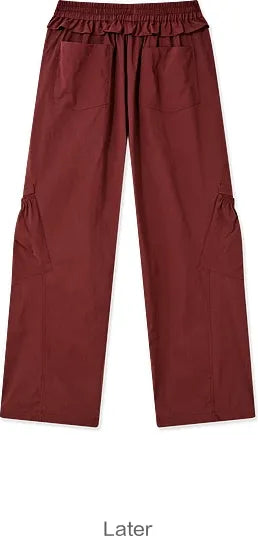 Quick-Dry Ruffle Wide-Leg Pants