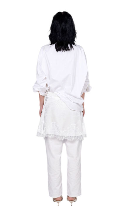 Cotton Blend Cocoon Shirt