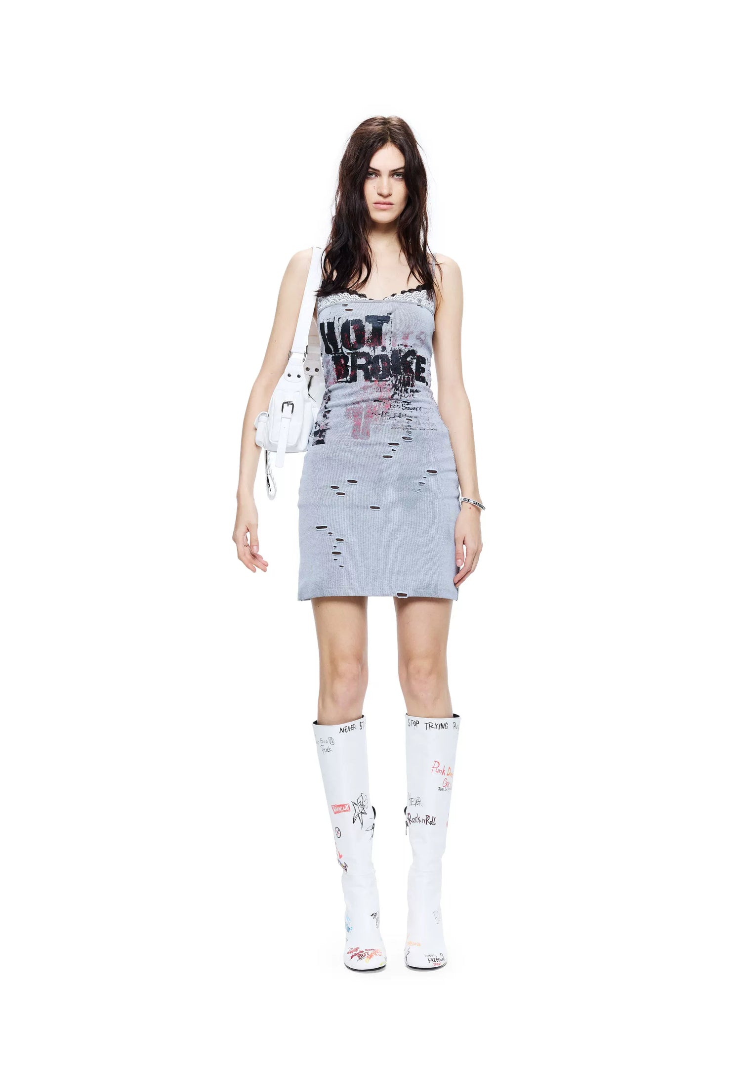 Lace Splicing Sleeveless Dress
