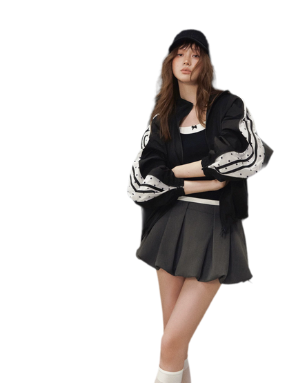 Structured Zipper Collar Jacket