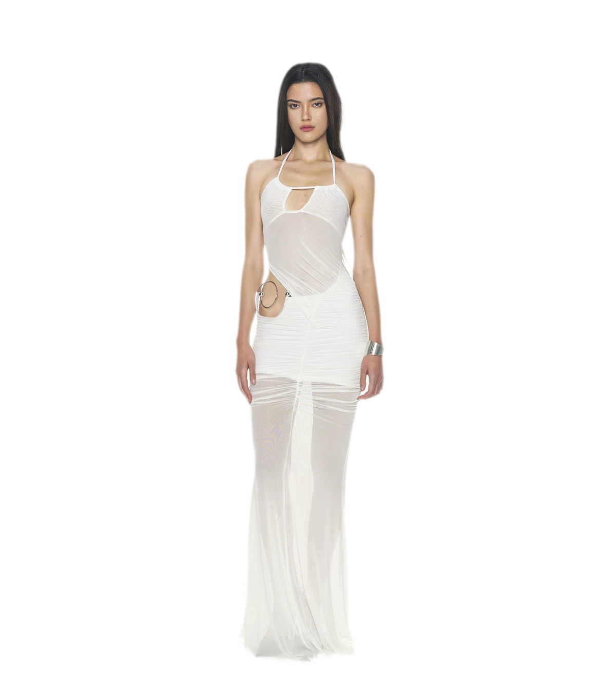 Silver Ring Mesh Dress