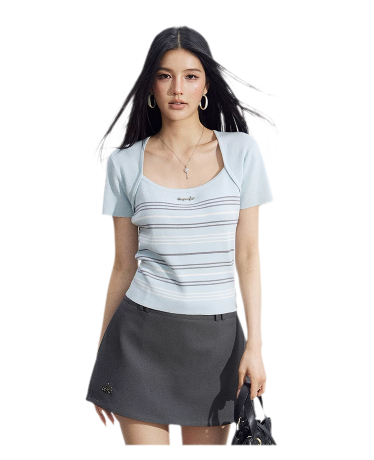 Tailored A-Line Mini Skort