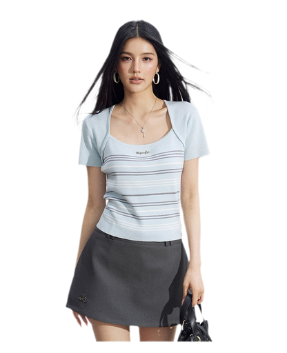 Tailored A-Line Mini Skort