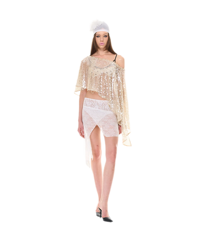 Shimmering Asymmetric Cover-Up