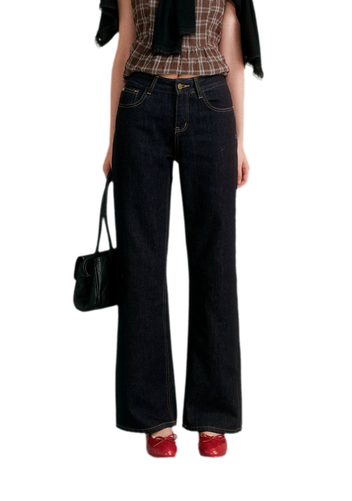 Soft Cotton Straight-Leg Jeans