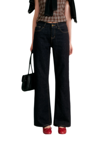 Soft Cotton Straight-Leg Jeans