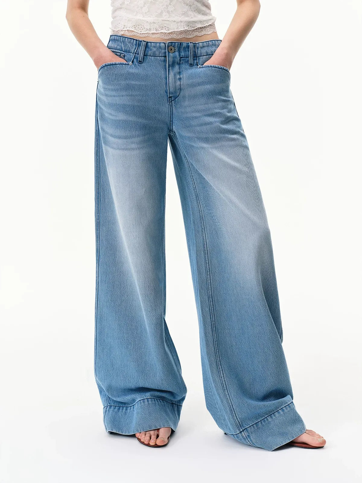 Lyocell Wide-Leg Jeans