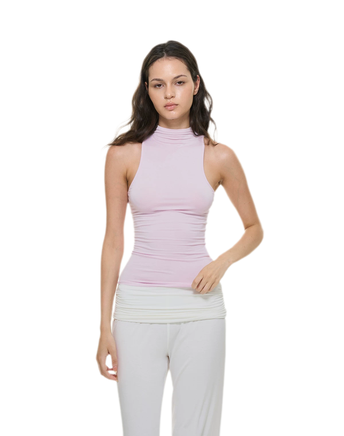 Knitted Semi-High Neck Vest
