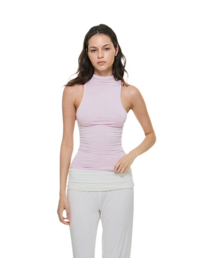 Knitted Semi-High Neck Vest