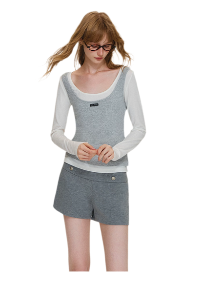 Modal Napoleon Button Shorts