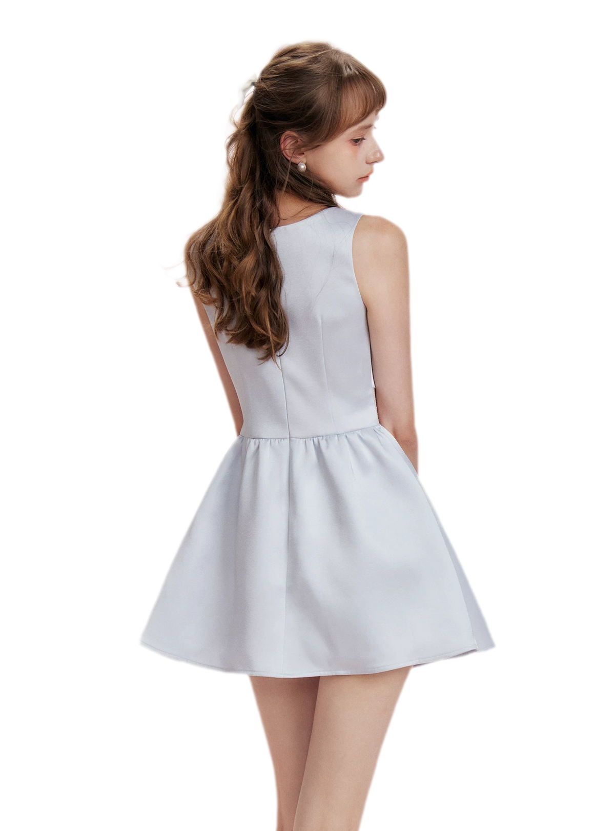 Lace Waist Satin Dress