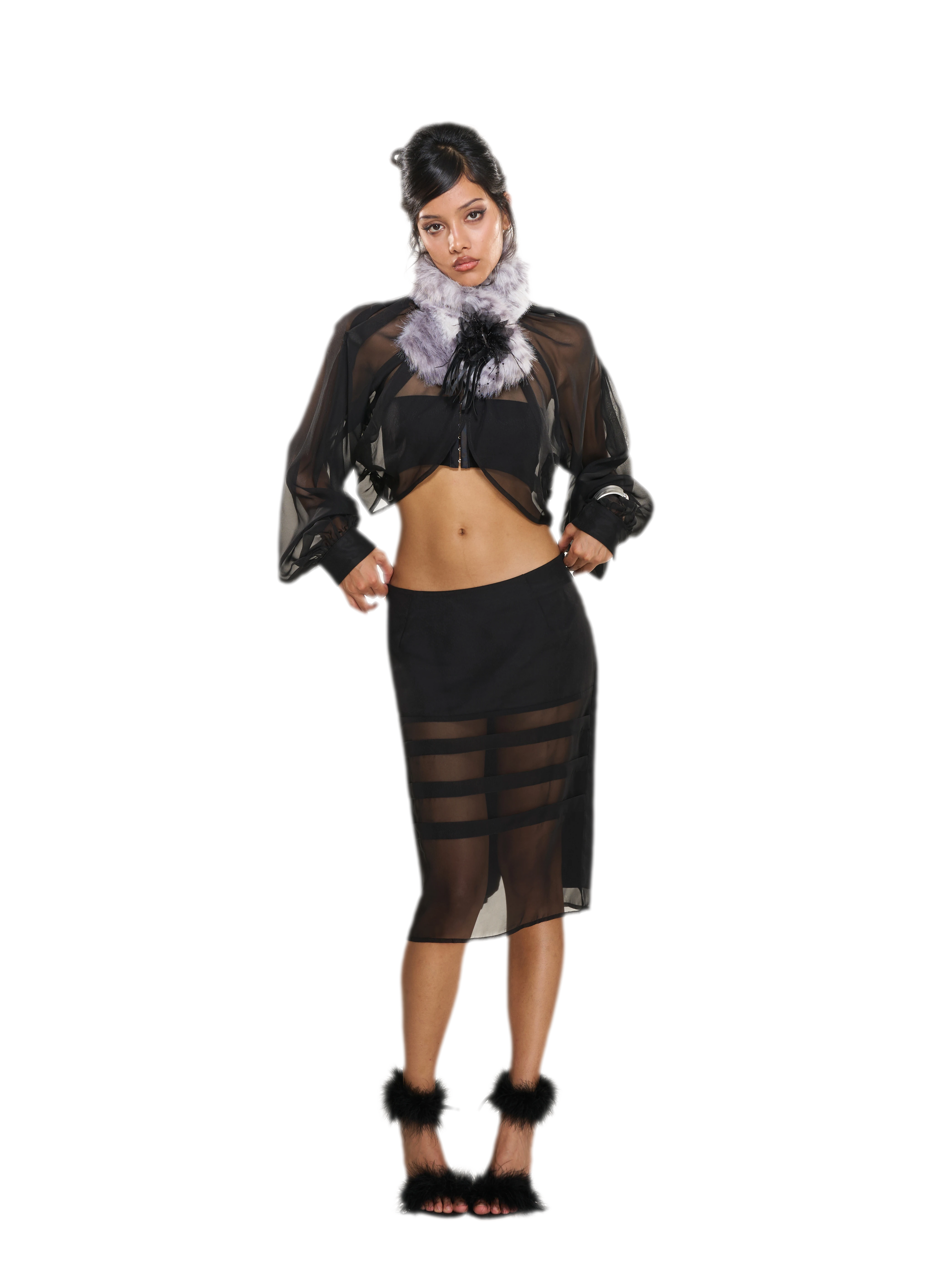 Stretch Button Bandeau Top
