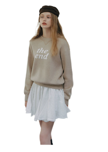 Jacquard Cropped Crewneck Sweater