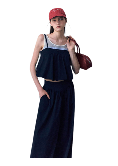Contrast Faux Layered Set