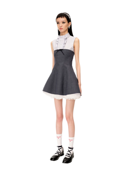 Structured Tulle A-Line Dress