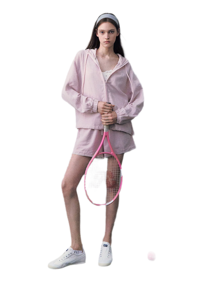 Lace Trim Drawstring Set
