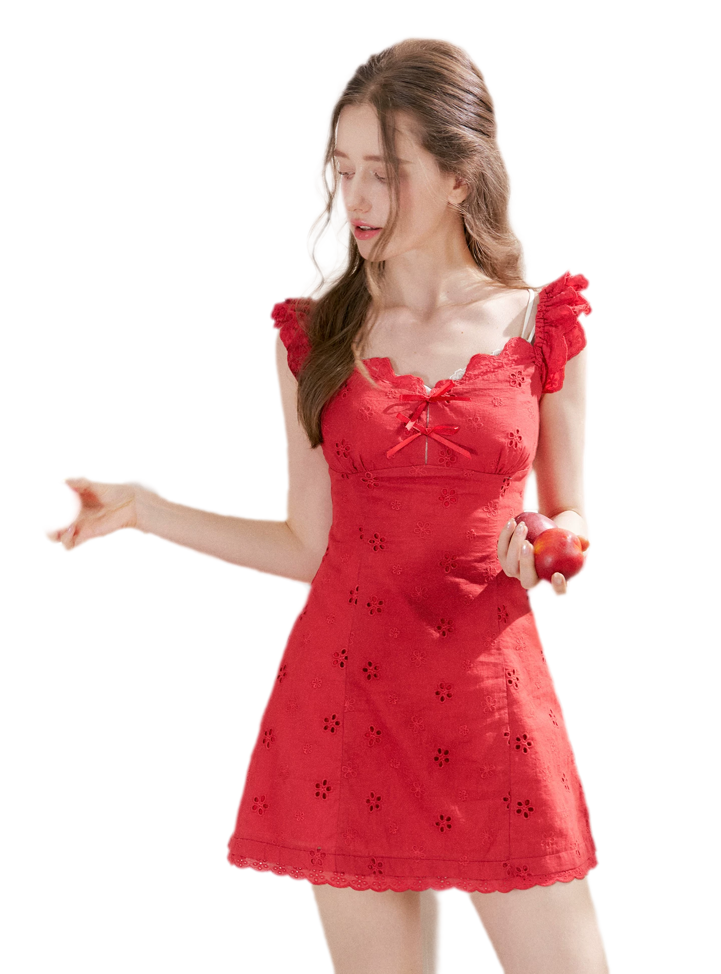 Embroidered Mini Dress