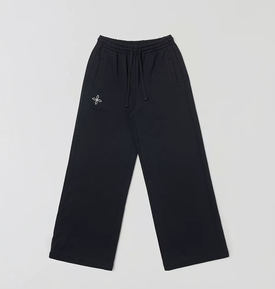 Cross Statue Wide-Leg Cotton Sweatpants