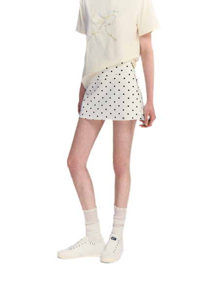 Polka Dot A-line Skort