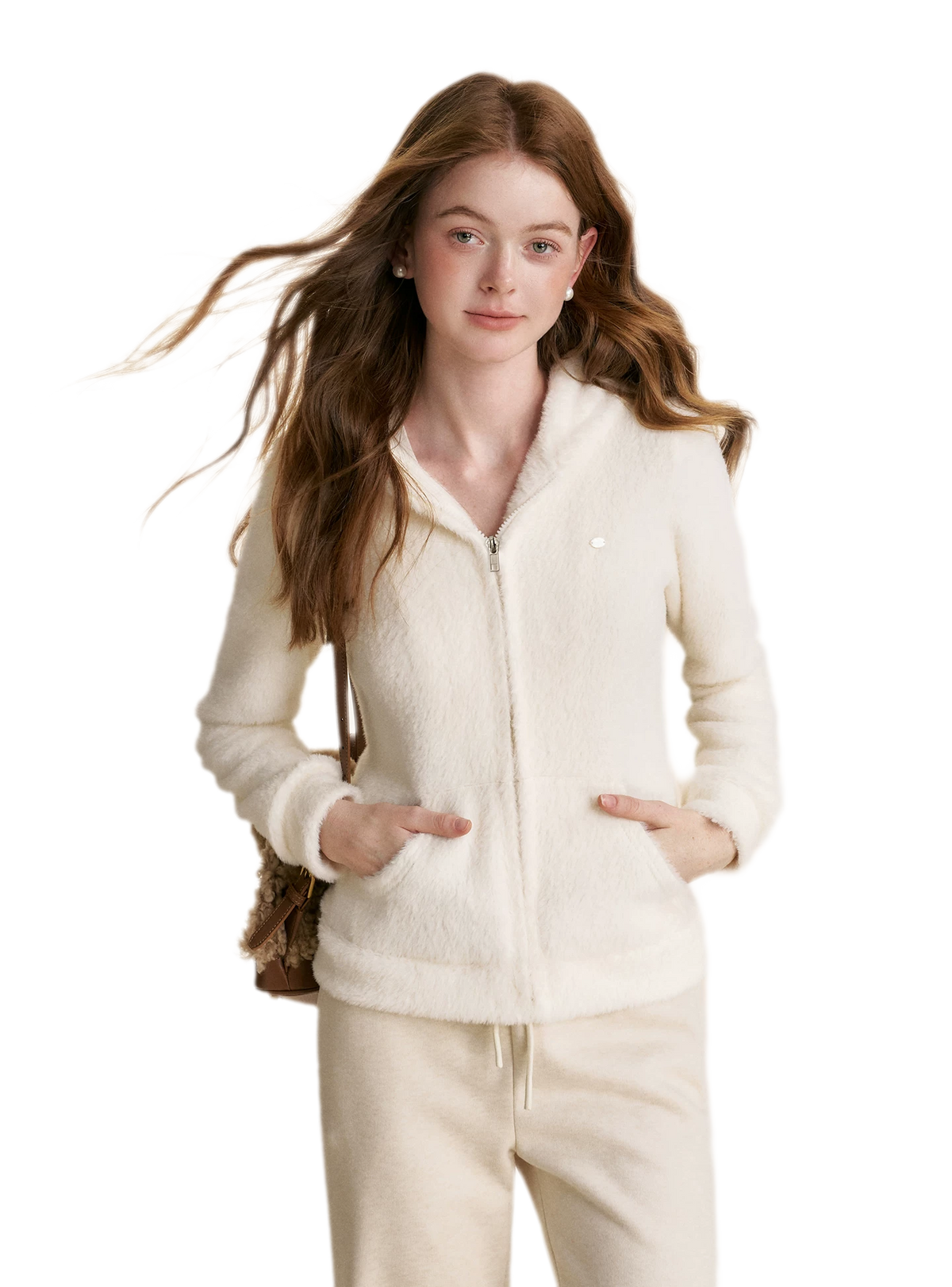 Eco Plush Bear-Ear Hoodie