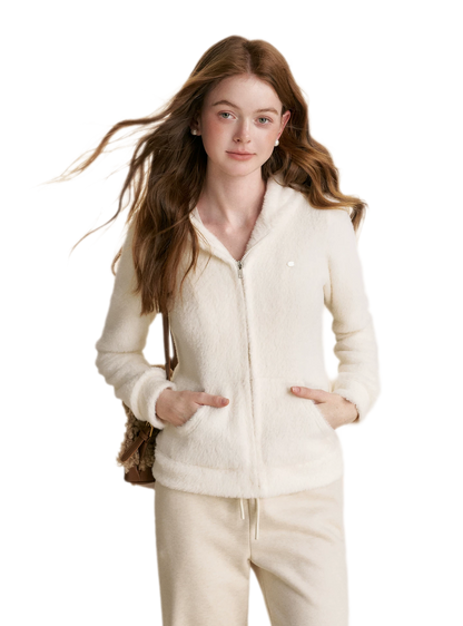 Eco Plush Bear-Ear Hoodie