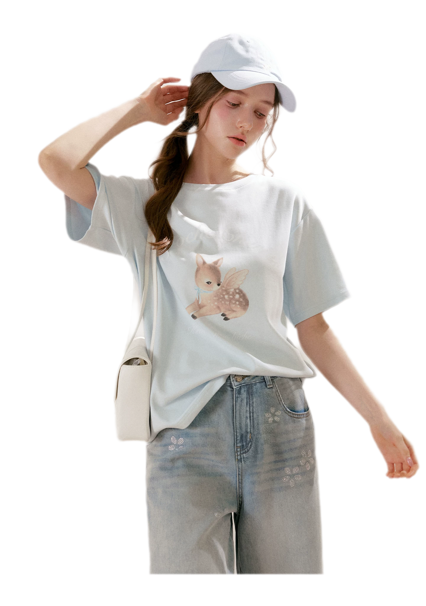 Hand-Painted Deer Tee
