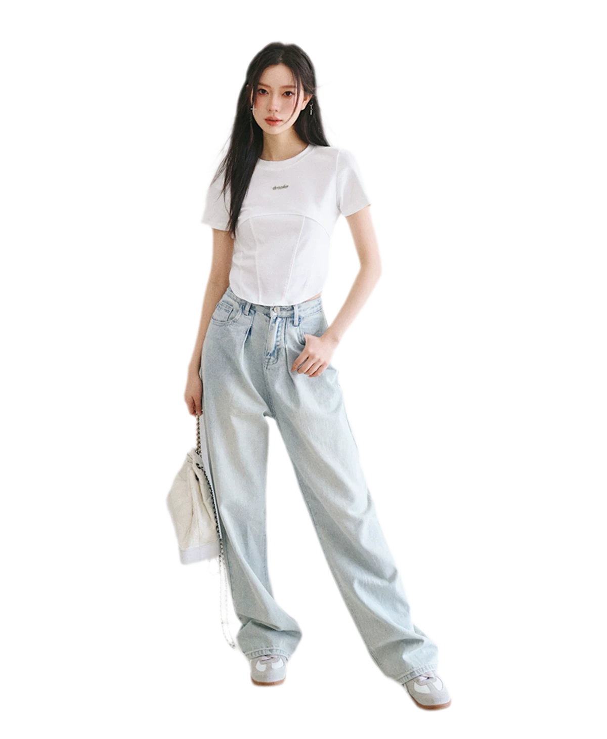 Cropped Seam T-Shirt