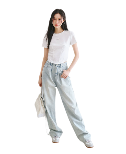 Cropped Seam T-Shirt