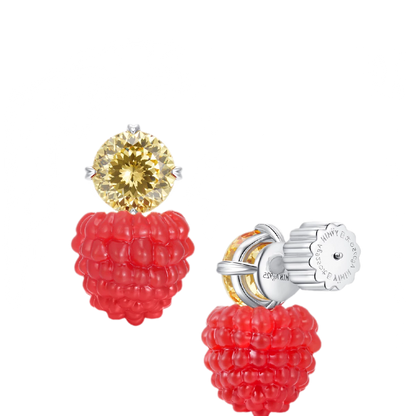 Berry Gemstone Statement Earrings