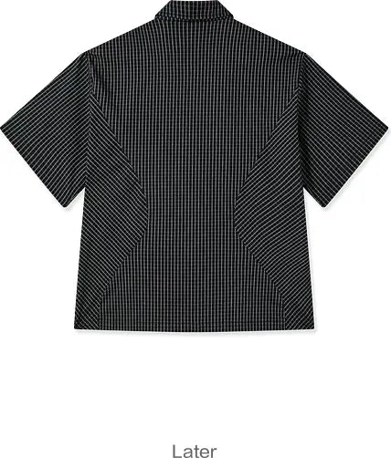 Structured Plaid Short-Sleeve Shirt