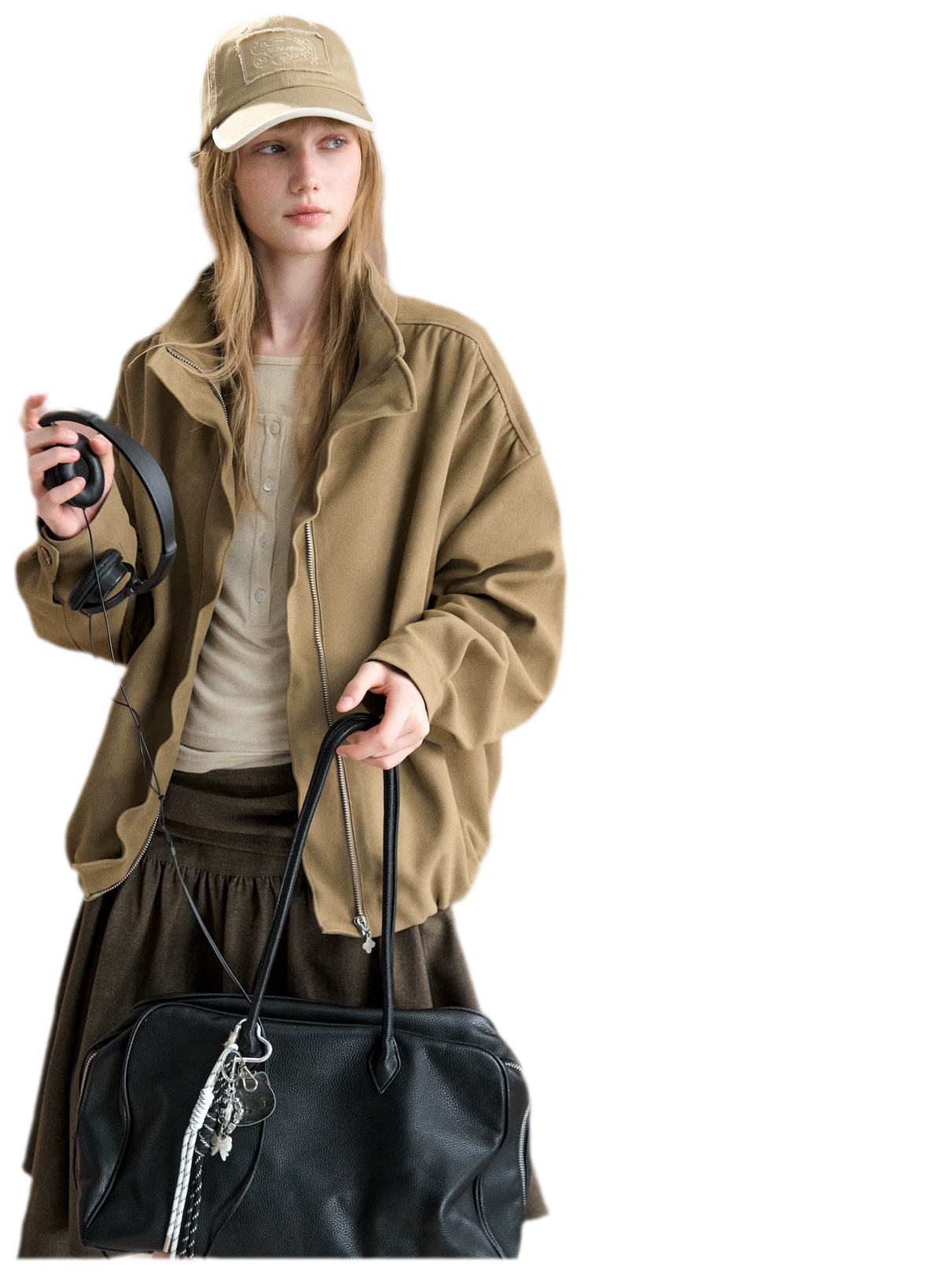 Gathered Suede Cropped Jacket