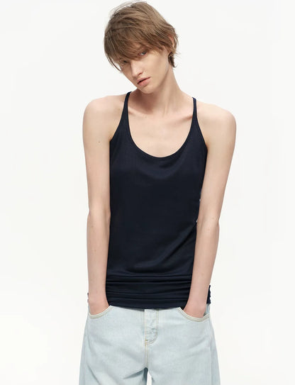 Lyocell Ruched Racerback Tank