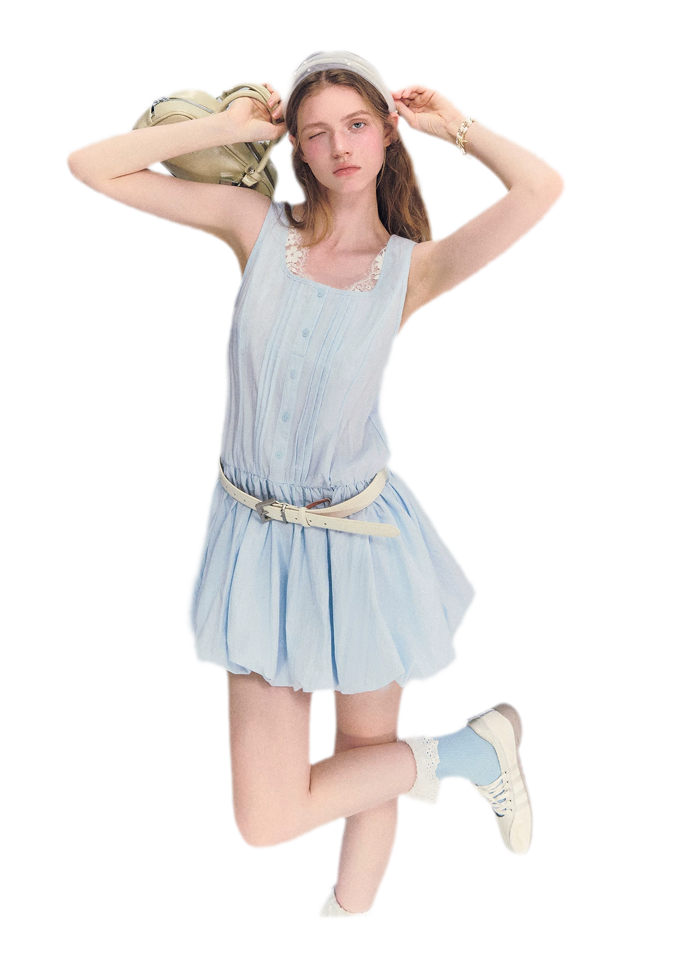 Lace Square Neck Dress