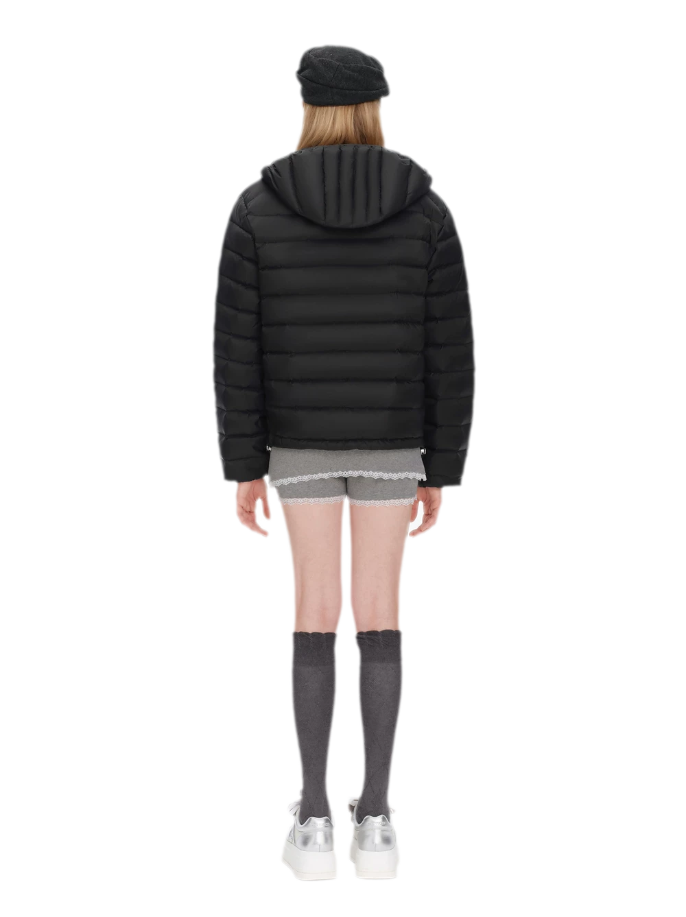 Quilted Hooded Lightweight Down Jacket