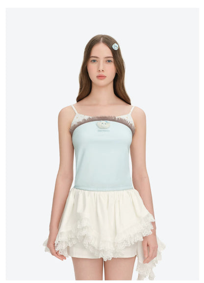 Two-Layer Tassel Camisole Vest