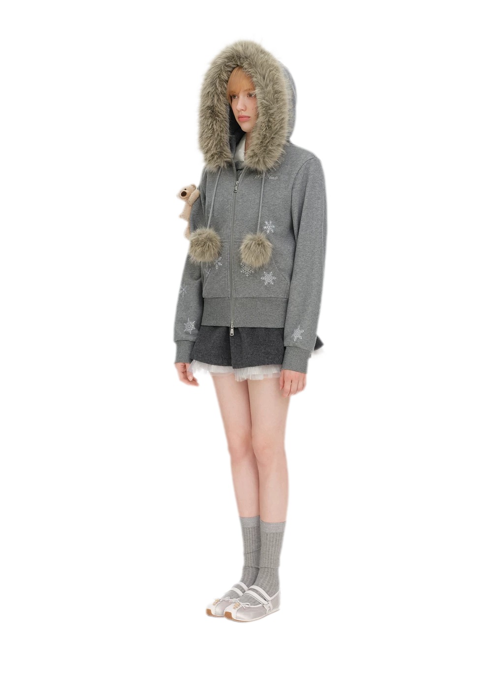 Gradient Snowflake Zip Hoodie