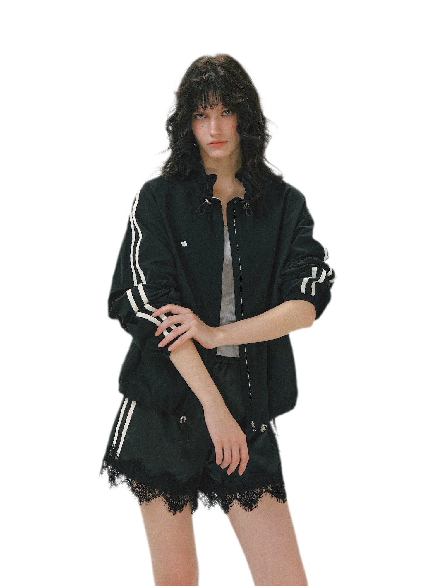 Lace Trim Satin Shorts