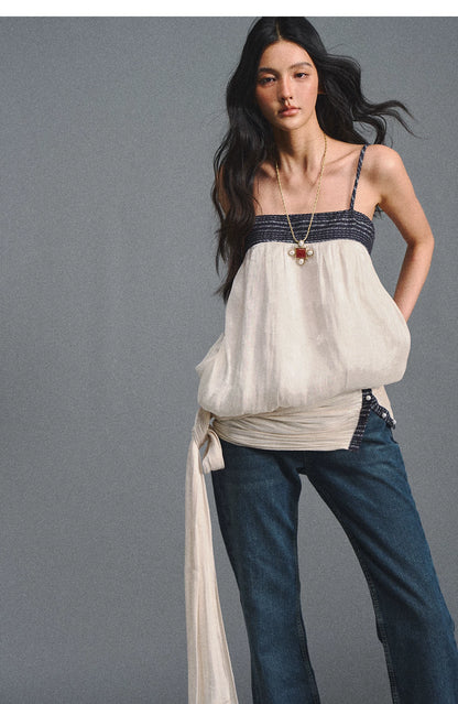 Island Silk Tweed Peplum Camisole