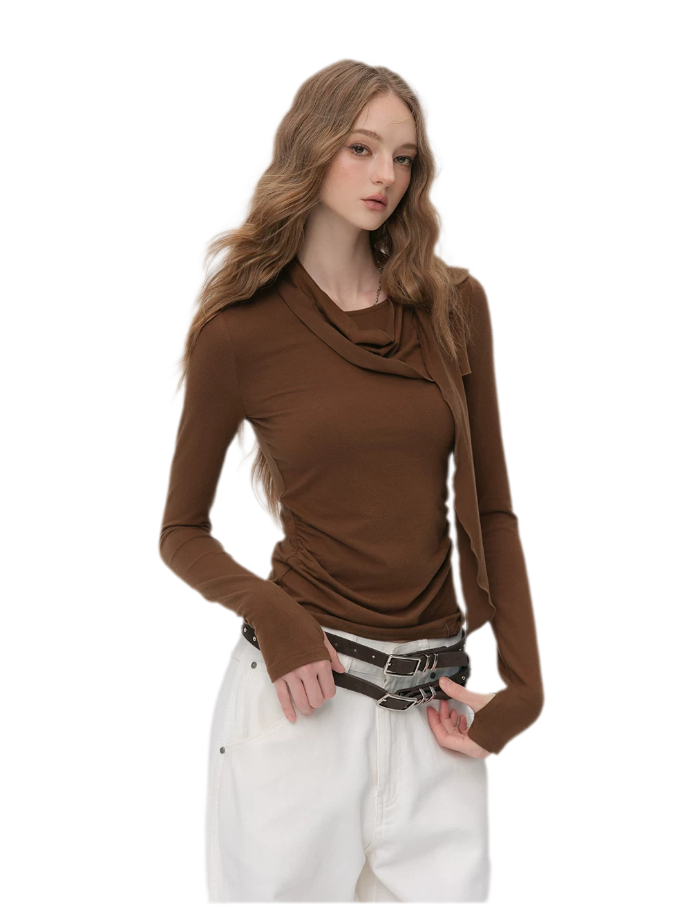 Draped Halter Ruched Top