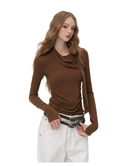 Draped Halter Ruched Top