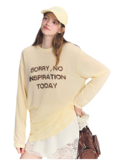 Lyocell Print Long Sleeve Top