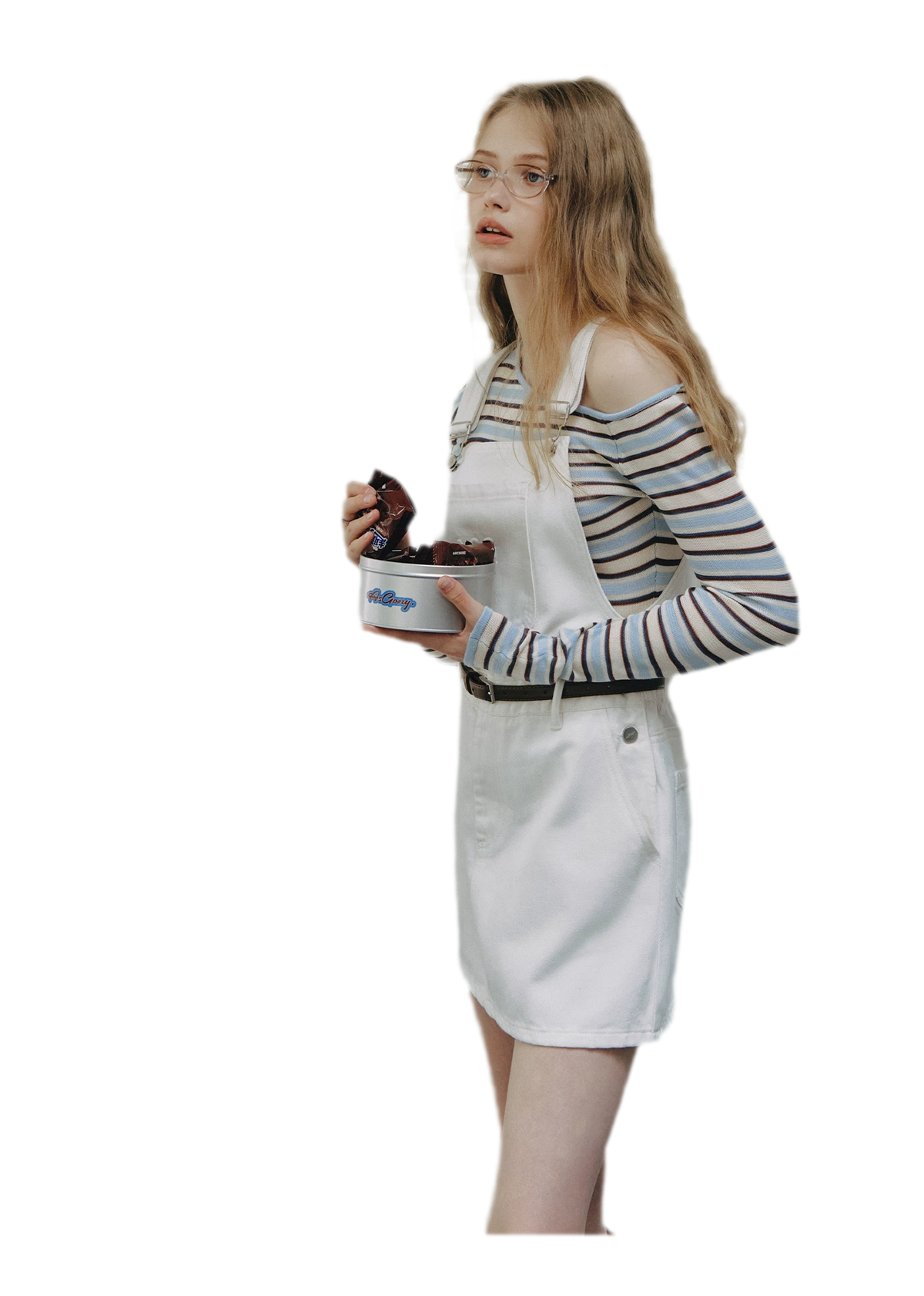 Contrast Stripe Cropped Knit Top