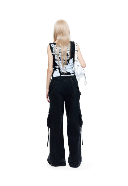 Punk Grunge Reversible Halter Vest